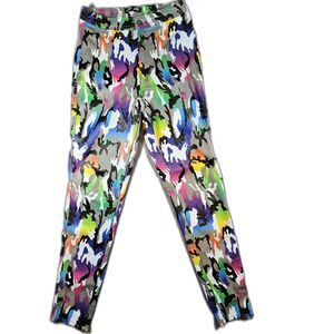 JC & JQ Jeans Women’s Multicolor Camo Skinny Pants Faux Leather Look Large